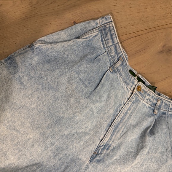 VTG Hunt Club Acid Wash Pleated 90s‎ Denim Shorts Women Size 12 - Picture 2 of 9